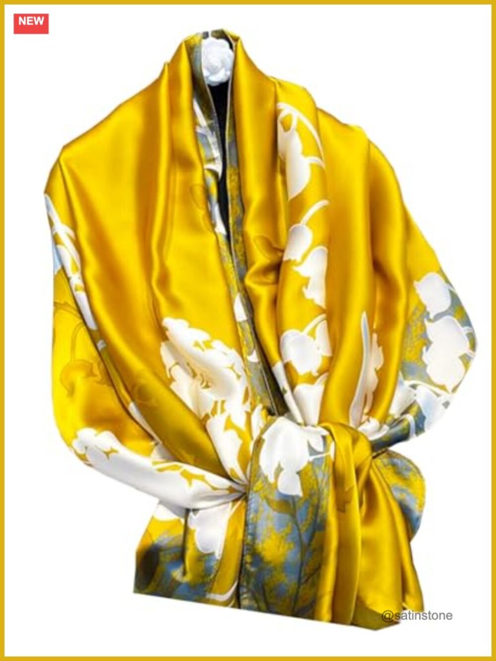 Dressy Satin Scarf Shawl Wrap for Women, Lightweight, Formal Evening Gown